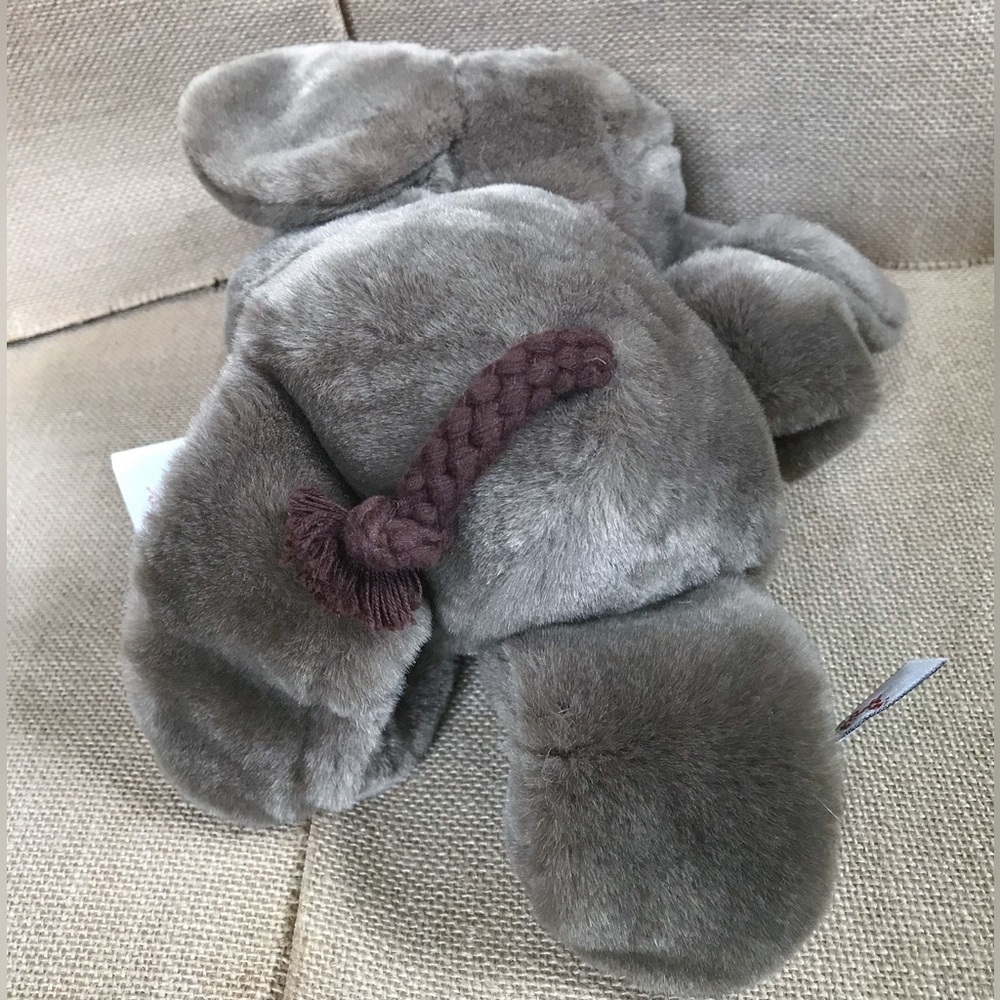 Sigikid Elephant In Red Bow Tie Rope Tail Plush Stuffed Animal Cute Rare Germany - Picture 5 of 7